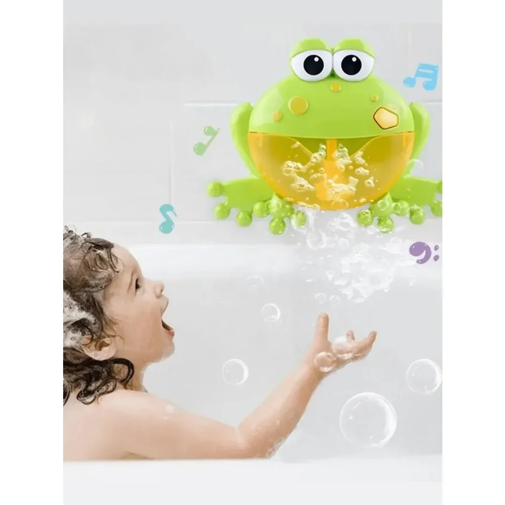 Frog Bubble Shower Bubble Maker Bath Toys Bubbling Making Machine Toy (The Shape And Color Of Some Accessories Are Random)