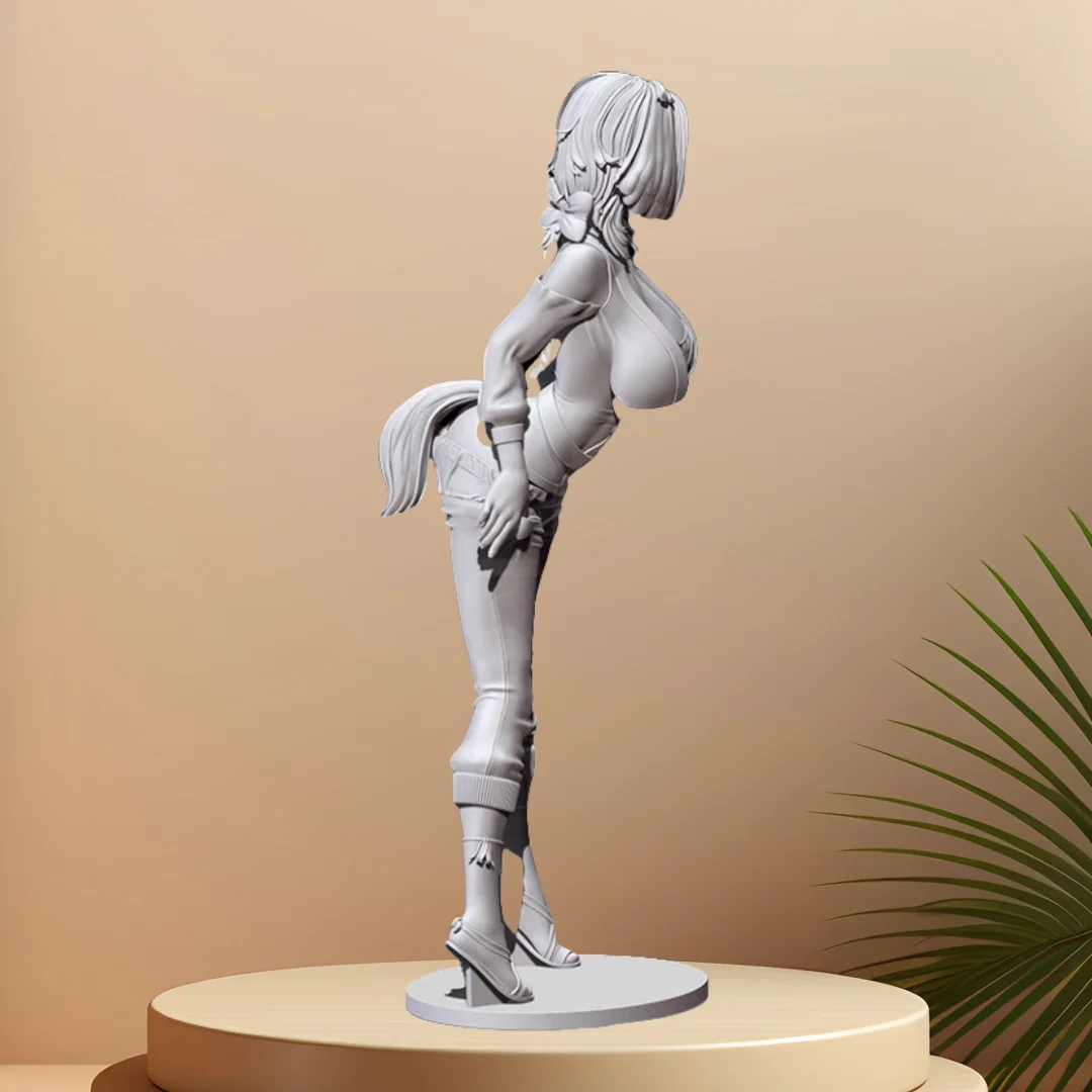 75MM resin model of GK Hot Wolf Girl, unassembled and unpainted DIY kit, 1039C