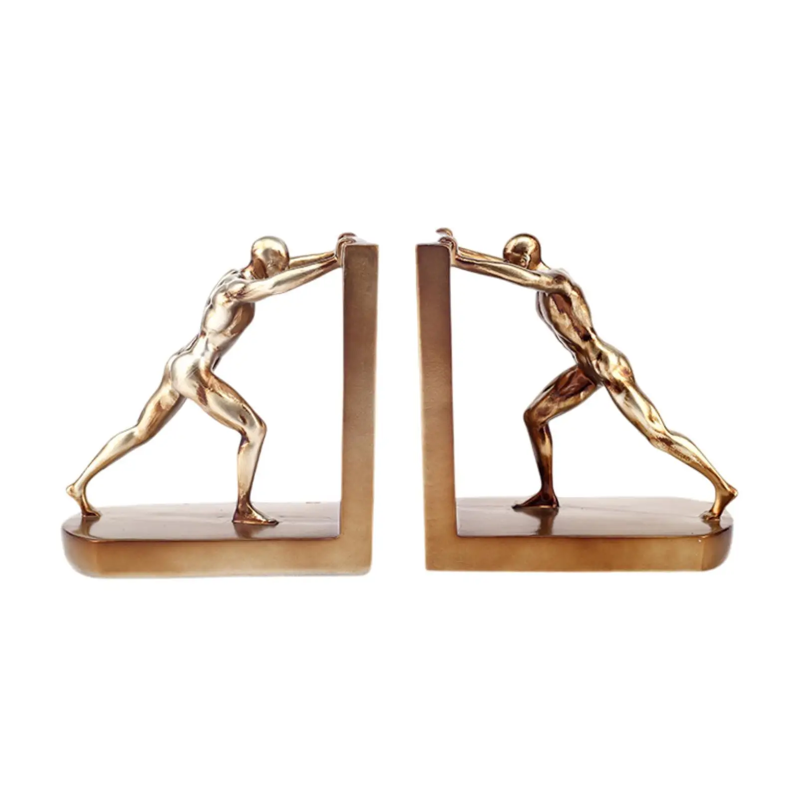 

2Pcs Resin Man Decorative Book Ends Modern Book Ends to Hold Books Magazines Creative Home Shelf Non Skid Table Book Stoppers