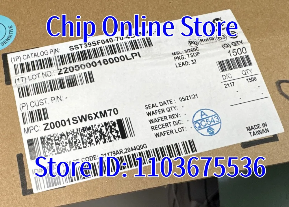 5~100pcs  SST39SF040-70-4C-WHE  SST39SF040  TSOP32  New Original