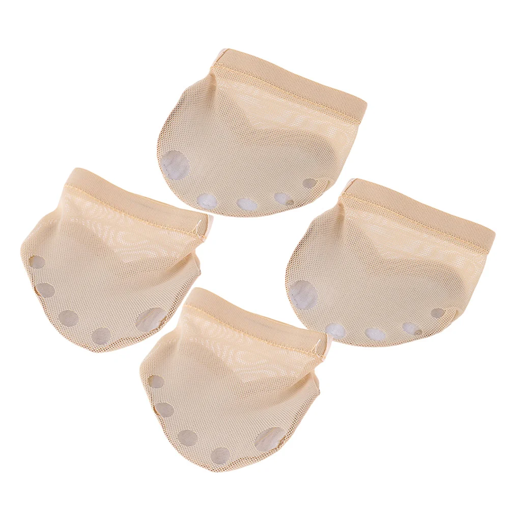 

2Pairs Forefoot Pad Ballet Cushion 5-Hole Elastic Half Sole Dance Foot Protector Ballet Toe Sleeves for Gymnastics Latin Dance