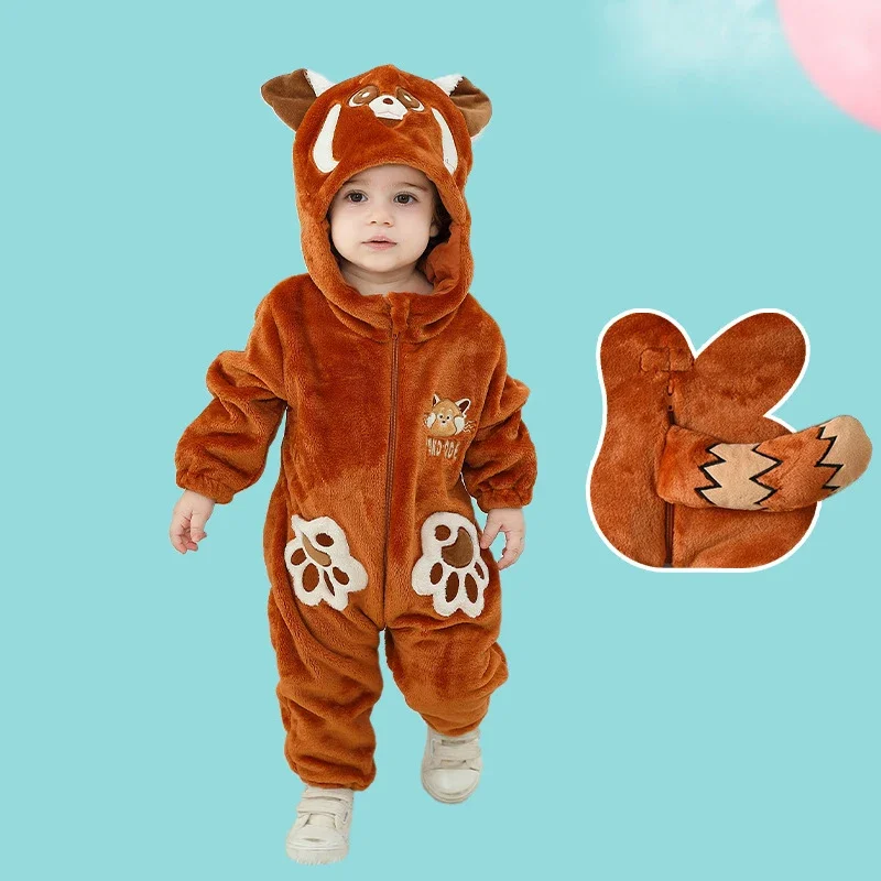 

Winter Baby Romper Girl Clothes Cartoon Bear Infant Animal Onesie Flannel Baby Bodysuit Soft BoyJumpsuit Pajamas Cosplay Costume