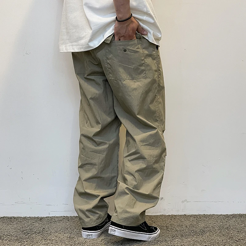 Plus Size Japanese Vintage Summer Lightweight Quick-Drying Casual Pants Men Xl-6xl Harajuku Outdoor Cargo Pants Fashion Trousers