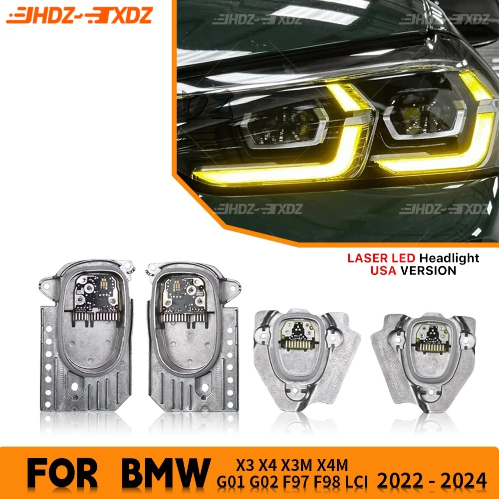 

Daytime Running Light Yellow Amber Blue Red For BMW X3 X3M G01 X4 X4M G02 F97 LCI 2021-2024 LED Headlight Angel Eye DRL Module
