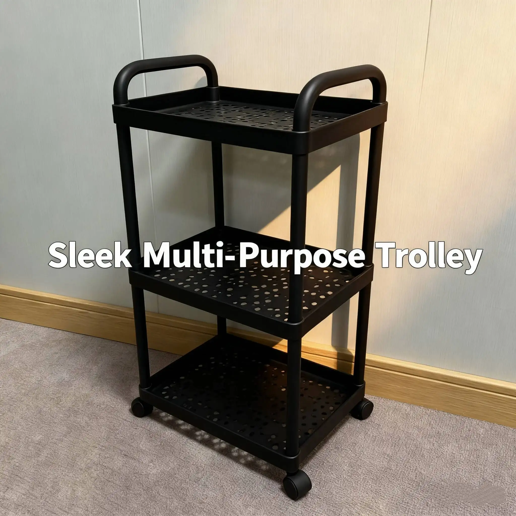 3/4-Tier Cart,Multifunction Utility Rolling Kitchen Storage Organizer,Mobile Sheing Unit Cart With Wheels For Bat