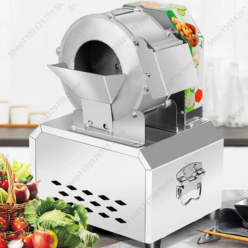 Stainless Steel Commercial Electric Vegetable Cutting Machine Multifunction Slicing Shredding Mincing for Root Vegetables