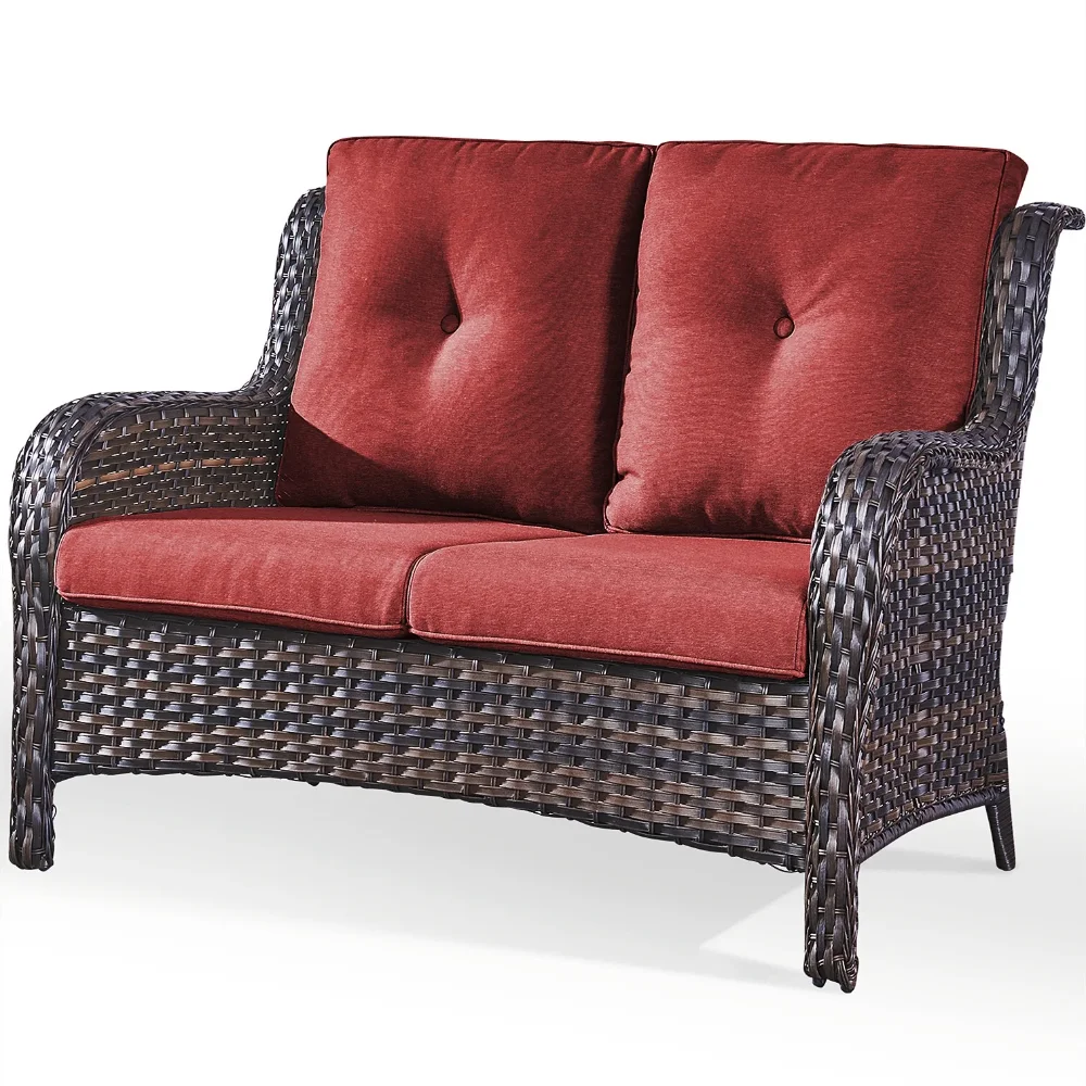 

Outdoor sofa Terrace Sofa, Rattan Garden Sofa 2 seat outdoor sofa padded Rattan garden furniture set
