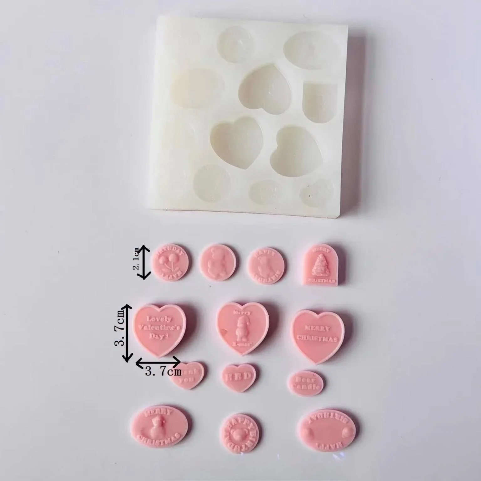 قالب شمع عيد الميلاد من السيليكون مصنوع يدويًا من مادة السيليكون قالب كعكة فندان لعيد الميلاد