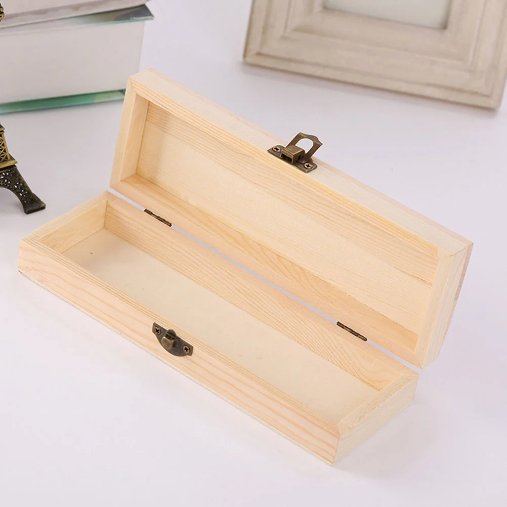 2 stücke Stift Lagerung Box Holz Unlackiert Schreibwaren Box Bleistift Lagerung Box Holz Stift Box Studenten Bleistift Box