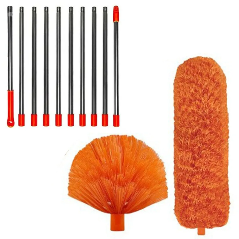Max length 4.25m Window Squeegee Set 11 Style Combinations Microfiber Glass Cleaner Set Extension Pole Dust Remover