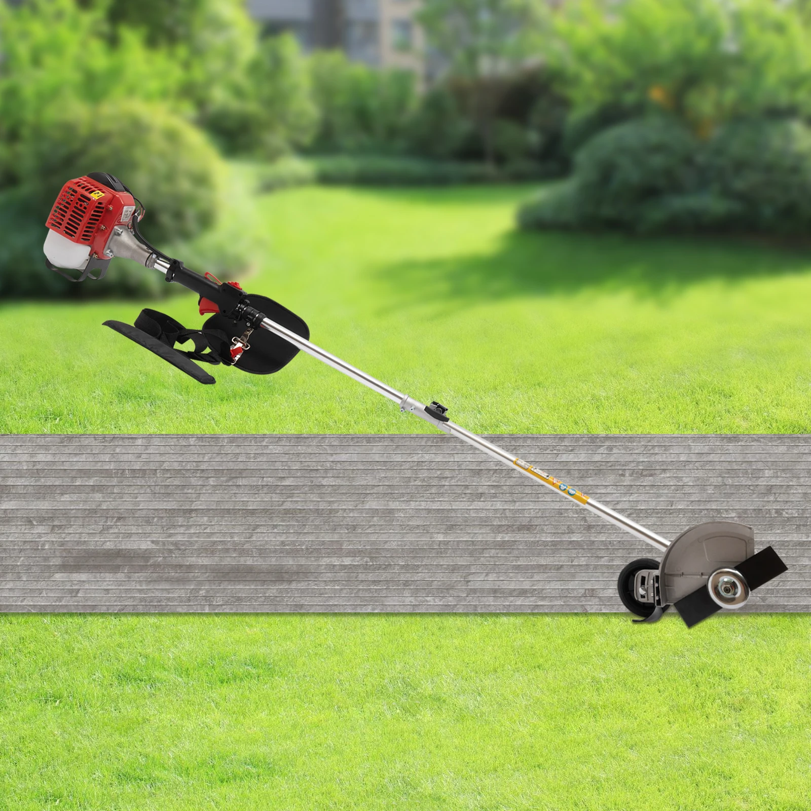 26cc Weed Wacker Gasoline Power Source, 2 Blade Heads, 33.8 oz Large Fuel Tank for Agriculture Forestry Landscaping Urban