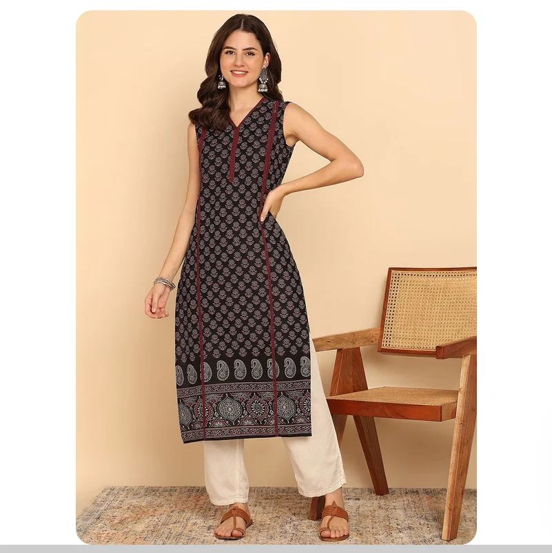 เสื้อผ้าฝ้ายพิมพ์ลายสไตล์ชาติพ - Summer Clothing India บทวิจารณ์และราคา