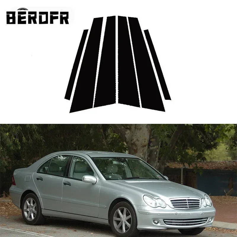 

Автомобильные аксессуары для Mercedes-Benz C-Class (W203) 2001 2002 2003 2004 2005-2007, комплекты накладок на стойки двери, окна, стойки, наклейки