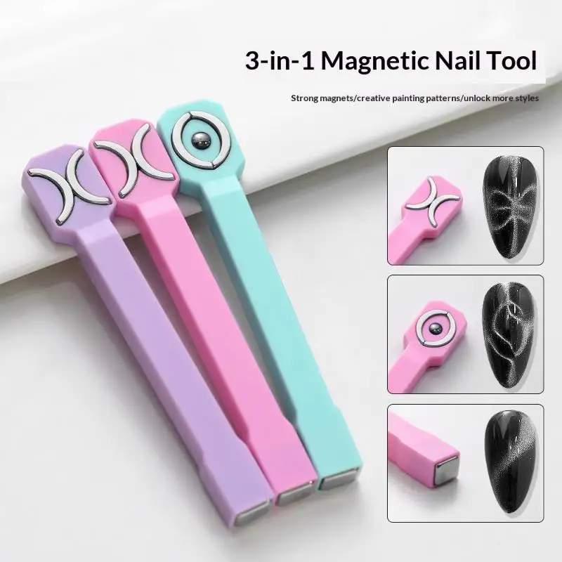 1Pcs Special Three-in-One Magnet Strong Fancy Multifunctional Magnet New Nail Art Cat Eye Nail Art Tool Home Use