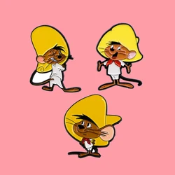 Yellow Hat Mouse Pin Cute Cartoon Anime Badges Brooches for Clothing Enamel Pin Women's Badges Jewelry Accessories Gifts for Kid