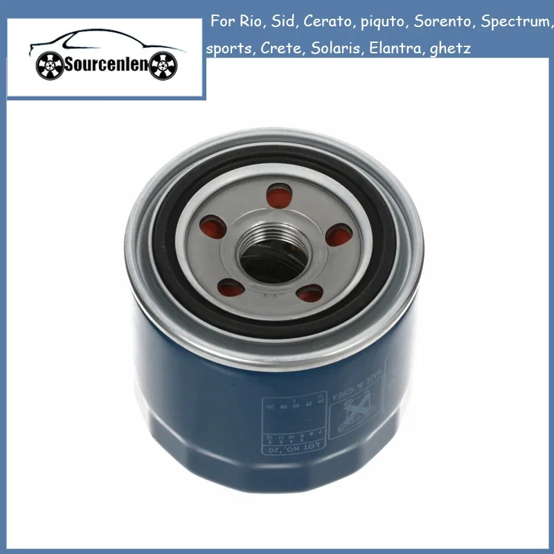 Original Oil Filter For Rio Sid Cerato Piquto Sorento Spectrum Sports Crete Solaris Elantra Ghetz OE 2630035503