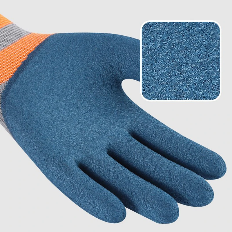 

Working Gloves Polyester Grey Latex Glove Wostar Protective for work Garden Durable Non-slip Waterproof Gardening Gloves