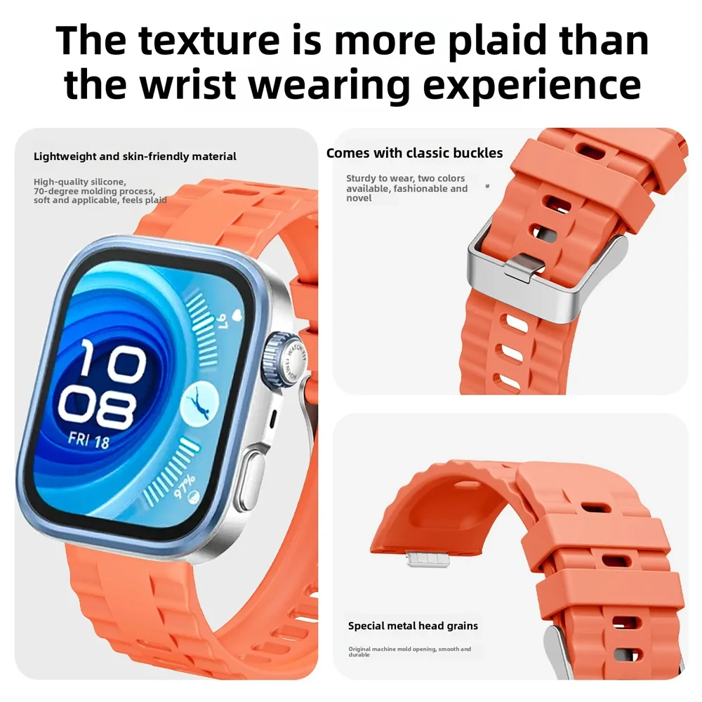 Correa deportiva para HUAWEI watch fit 4 Pro, Correa de repuesto para reloj inteligente, pulsera de silicona, Correa HUAWEI watch fit 4/3 bandas