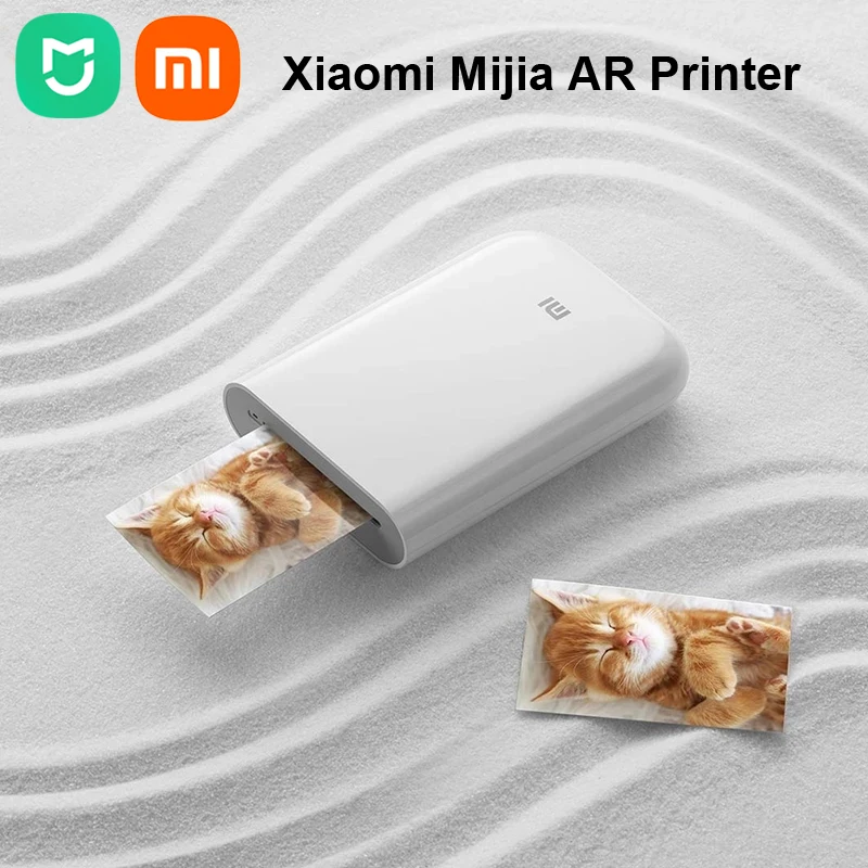 Xiaomi Portable Mini Printer Mijia Mi ZINK Photo Pocket Printer AR Video Thermal DIY Color Print Sticker Bluetooth 5 Mobilephone