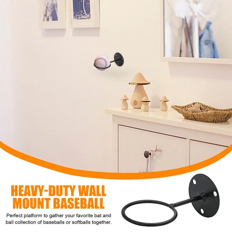 Baseball Bat Holder High-Strength Baseball Bat Holder Wall Mount Display Space-Saving And Multifunctional Metal Storage Rack For