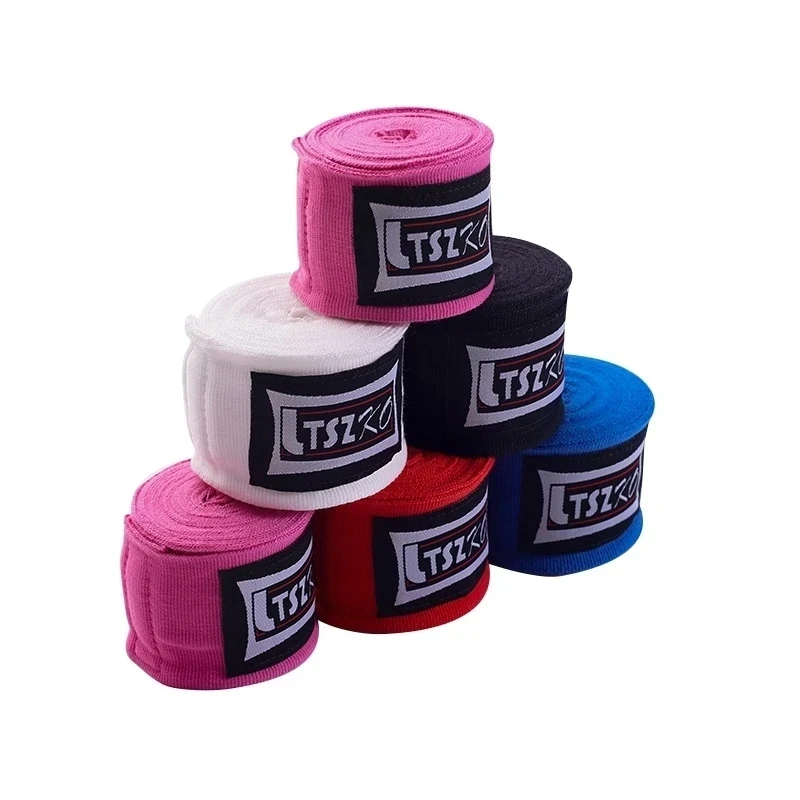 2 Rolls 3/4.5M Cotton Boxing Bandage Sports Strap Sanda Kick Boxing MMA Hand Gloves Wraps Belt  Martial Art Wrist Fist Wraps