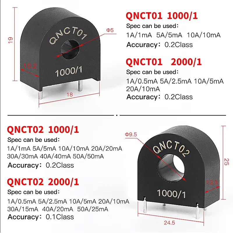 Picture 4: QNPT02 AC Voltage Transformer PCB Micro Precision 2mA 2mA 110V 220V 380V sensor transducer potential transformer current factory