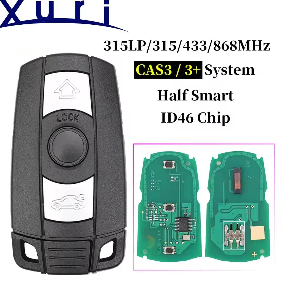 

Xuri CAS3: 46 чип для удаленного ключа автомобиля BMW серии 1/3/5/7 X5 X6 Z4 315LP/315/433/868 МГц KR55WK49123
