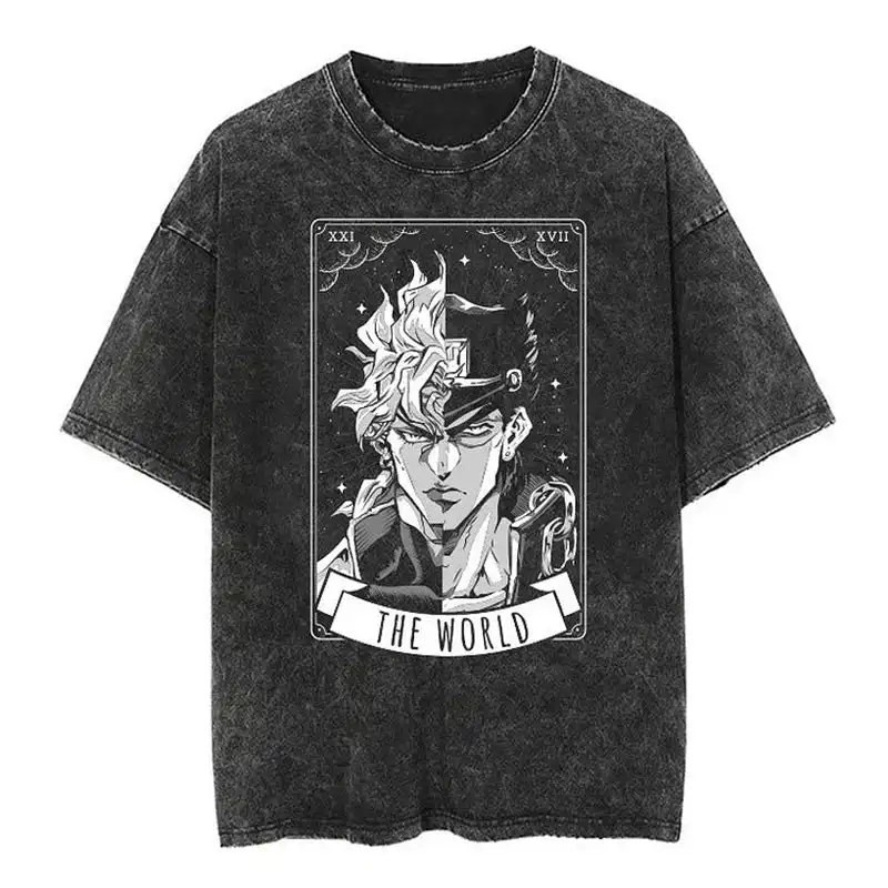 

Jojos Bizarre Adventure Jotaro Dio Shirt Oversized Anime Shirt