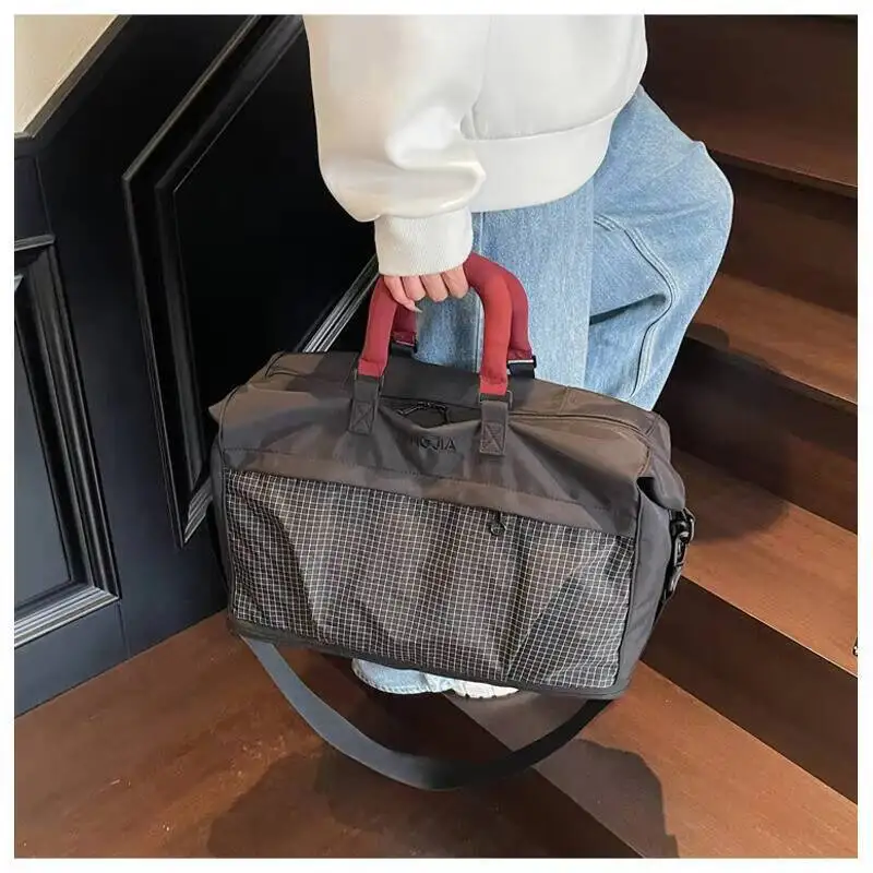 

Multi-pocket Sports Gym Bag Beige Large Capacity Nylon Wet Dry Separation For Fitness Workout Short Trip Travel Organizer Bag