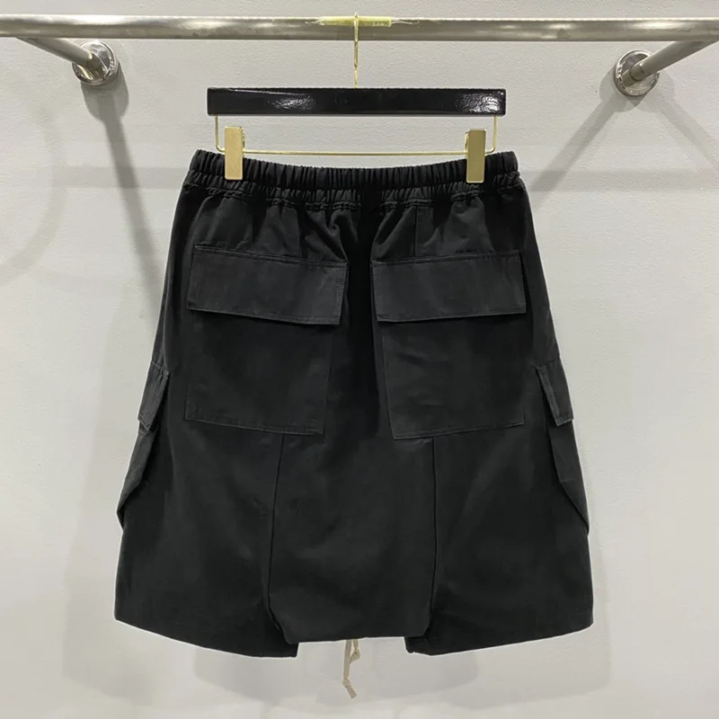 Hksh Herren Flut Dark Punk Ro Stil klassische Arbeits kleidung Doppelt asche Halen Hose elastische Taille Shorts Mode Streetwear neue hk0401