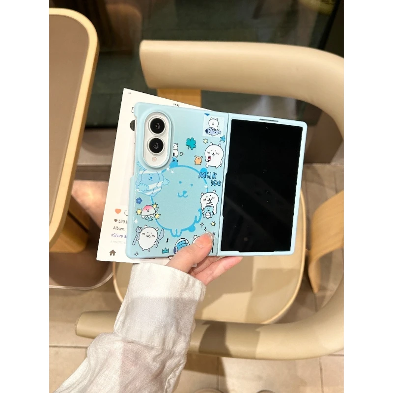 Hot Chiikawa Joke Bear Phone Case for Samsung Galaxy Z Fold8 Ultra Z Fold 8 Z Fold 7 Shockproof Wear Resistant Comfortable Grip