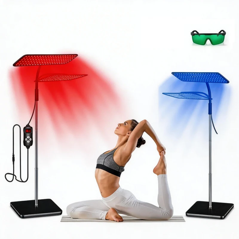 

Панель для светотерапии красным светом 660 нм и 850 нм с таймером и регулируемой подставкой, лампа ближнего инфракрасного диапазона для облегчения боли в лице и теле