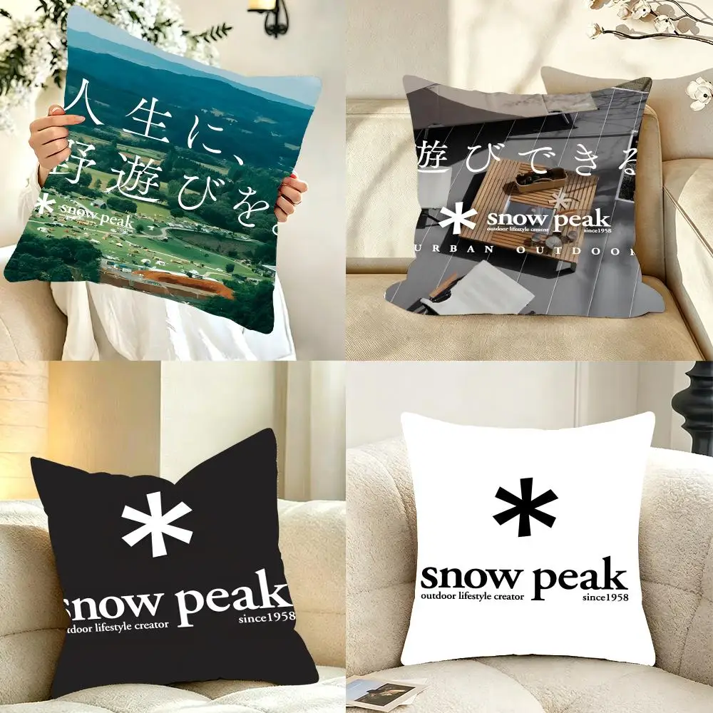 Brand Outdoor Snow Peak Cushion Cover Bedroom bed reading backrest cushion Festive plush holiday Soft plush throw