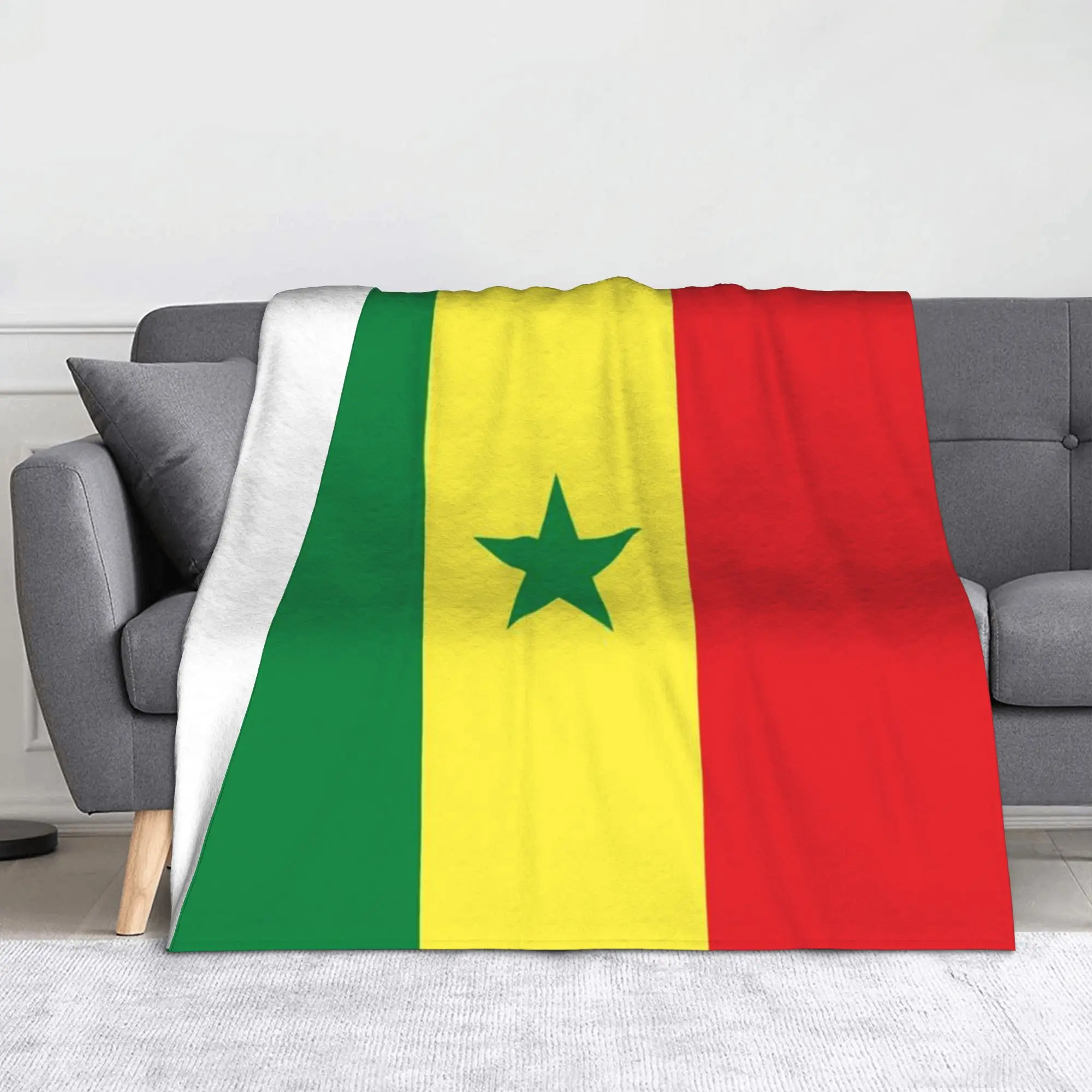 Senegal Flag Senegalese Pride African Heritage West Africa Blanket Cozy Soft  Throw Blankets for Couch