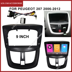 LCA 9 INCH For PEUGEOT 207 2006-2012 Car Radio Android MP5 Player Casing Frame 2Din Head Unit Fascia Stereo Panel Dash Cover