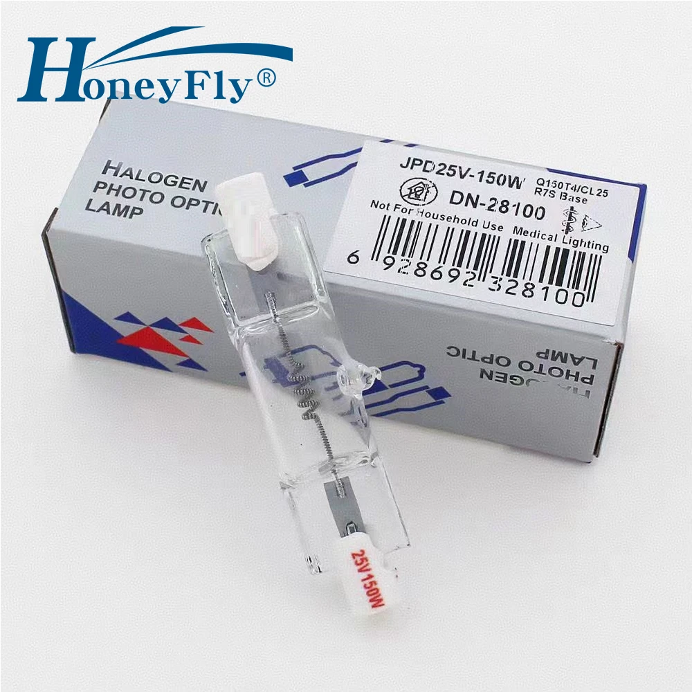 

Галогенная лампа HoneyFly JPD R7S 25 В 150 Вт J65 65 мм Q150T4/CL25 Двусторонняя вольфрамовая трубка для стоматологического риттера 4076 Кран LF-1 LF-2