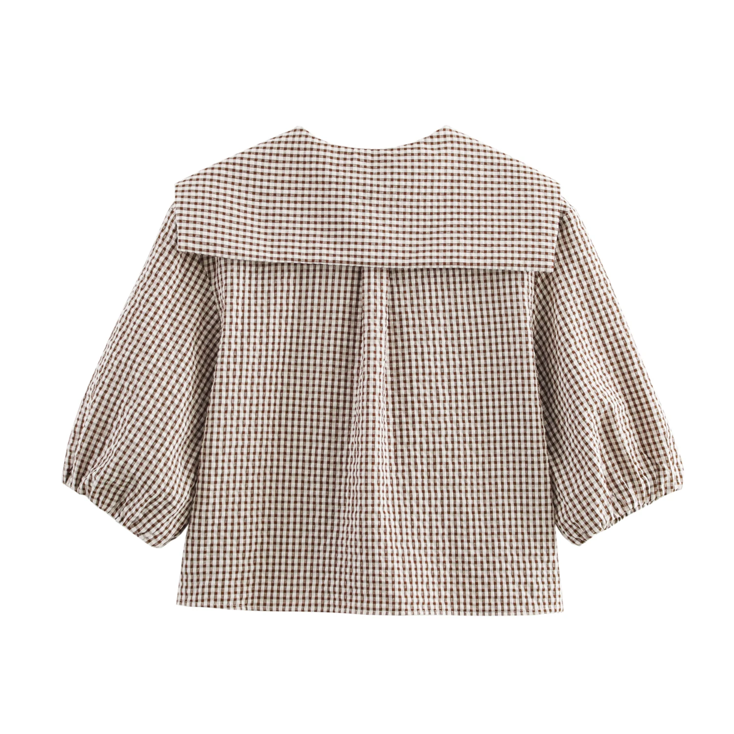 Women\'s Plaid Shirts & Blouses Women Clothing Fashion Turn Down Neck Ladies Blouse Top Women 3067044