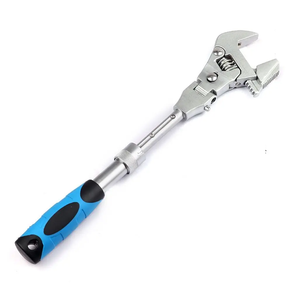 

180 Degree Telescopic Shaking Head Wrench with Rotating Head Flexible Adjustable Ratchet Wrench 10 Inch 5 in 1 Folding Spanner
