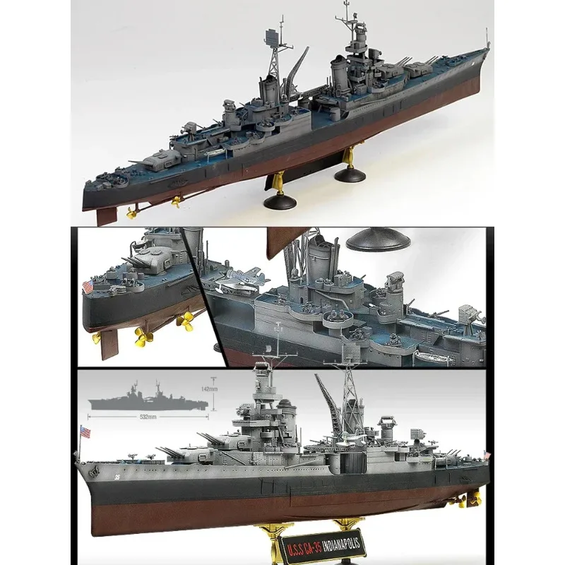 Academy  USS Indianapolis Heavy Cruiser CA-35 1/350 scale Assemble Ship Model Kit AC14107