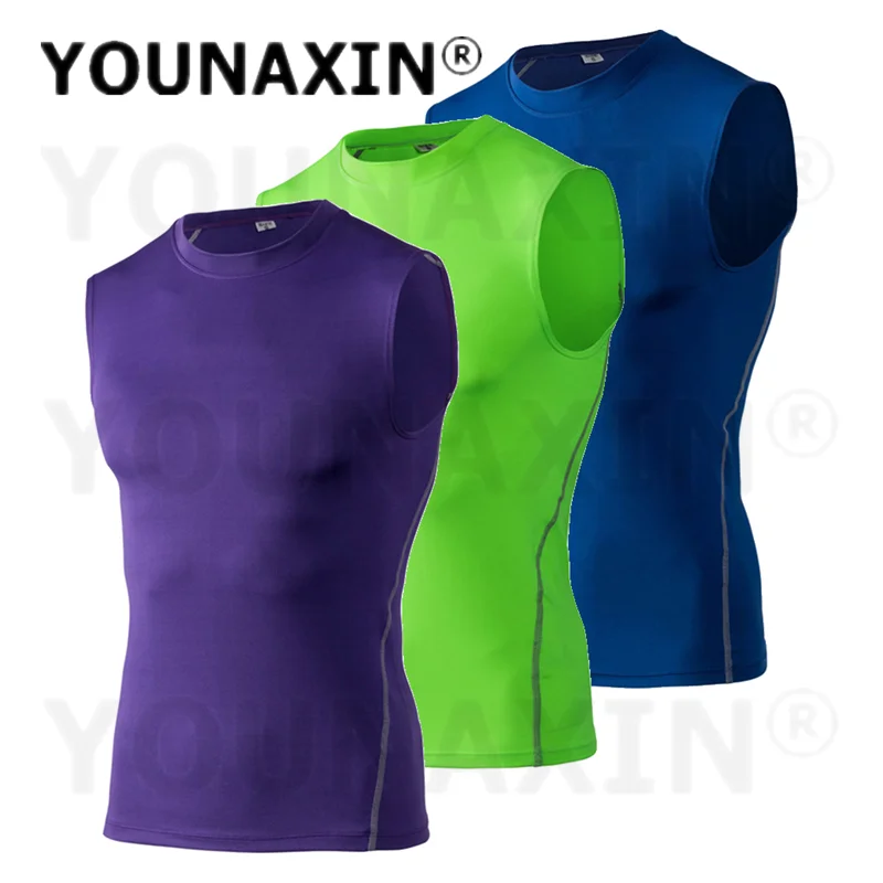 3 Pcs Men's Cycling Sports Vest Tank Top Bodybuilding Sleeveless T-Shirts Fitness Running Football Basketball  S M L XL 2XL 3XL