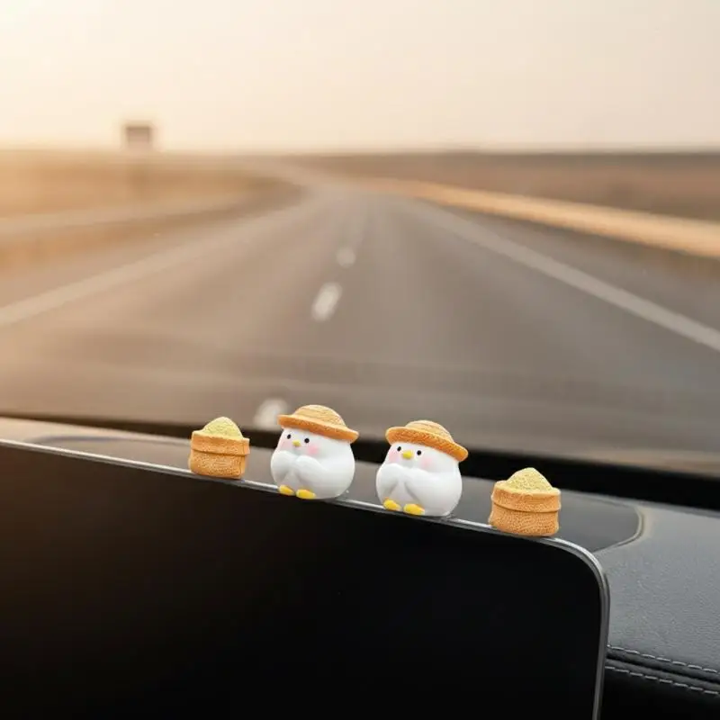 

Rearview Mirror Car Navigation Screen Chick Straw Pile Stylish Ornament.