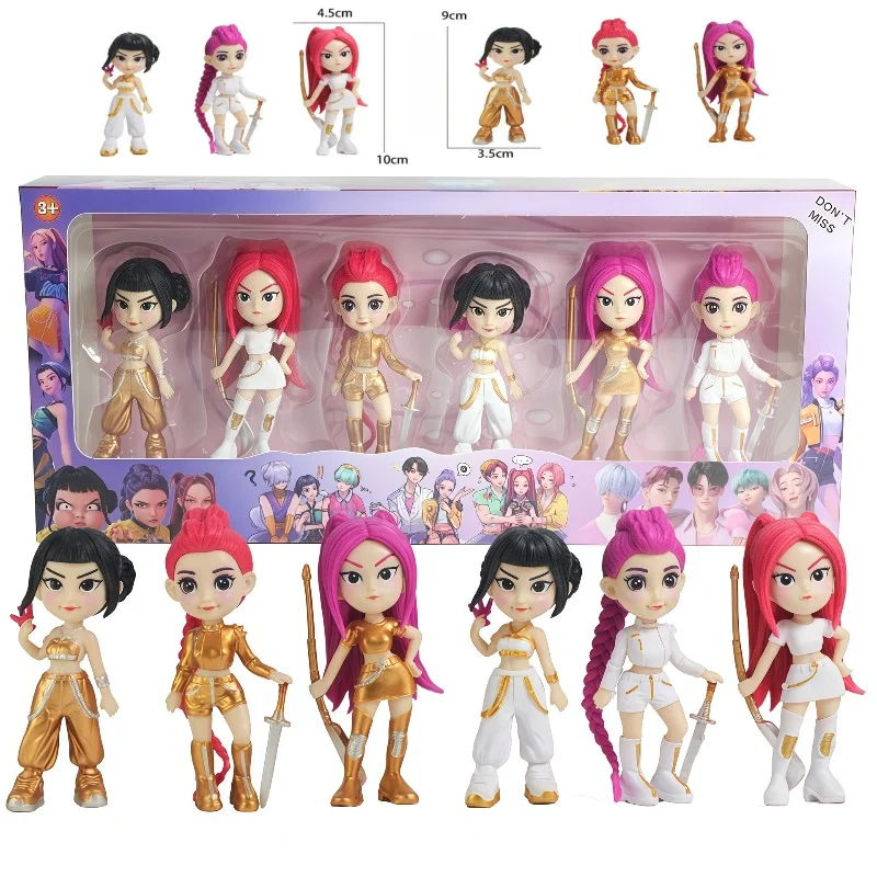 Figura Coleccionable de PVC del Grupo KPOP Demon Hunter, Rumi, Mira, Zoe, Juguete, Estatua, Modelo, Adorno de Escritorio, Figura Decorativa para Regalo