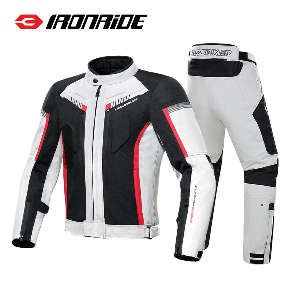 

Men's Motorcycle Riding Jacket All Season Scratch Resistant Waterproof Anti Drop Warm Off-road Riding Jacket Pants