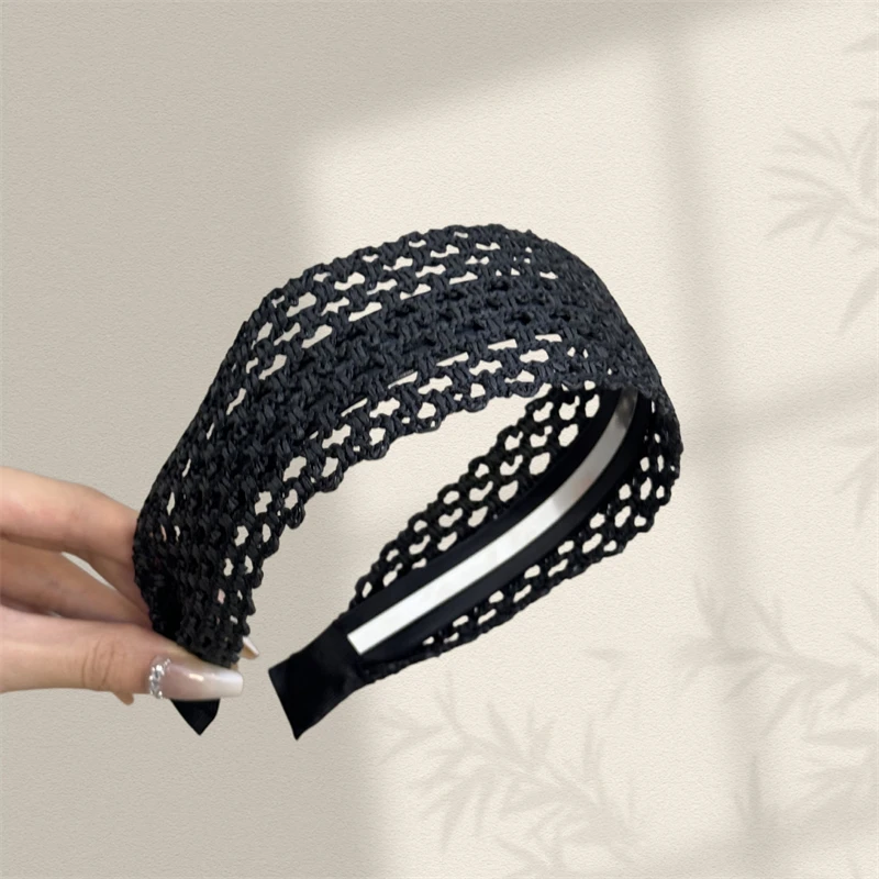 1PC ボヘミアンスタイルワイドヘッドバンドヘッドラップ女性 - Headband Summer Knit のレビューと価格