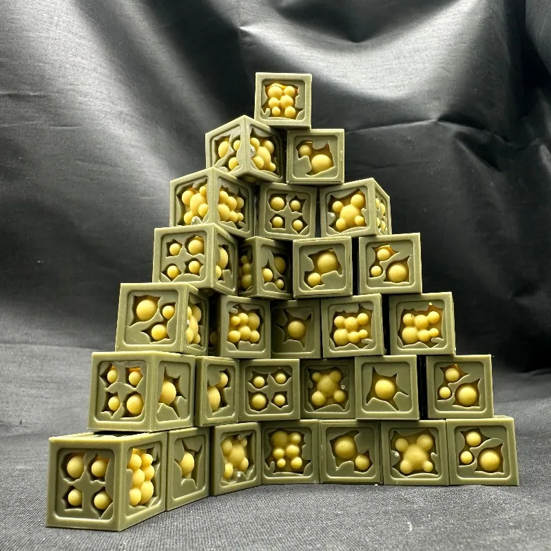 Warhammer 40K Death Guard Dice 10/20Pcs 16mm D6 Olive Green Resin Pus Blob Emblem Dice Tabletop Wargame Hobby Accessories