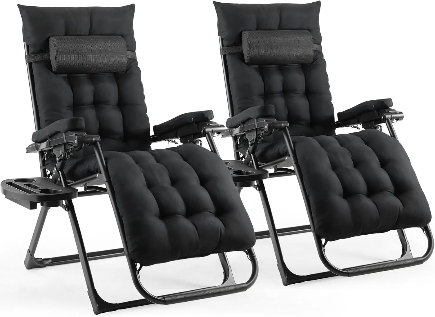 Loungestoel, 5-positie loungestoel voor buiten, opvouwbare chaise longue met matras, opvouwbaar campingbedje, zware loungestoelen buiten