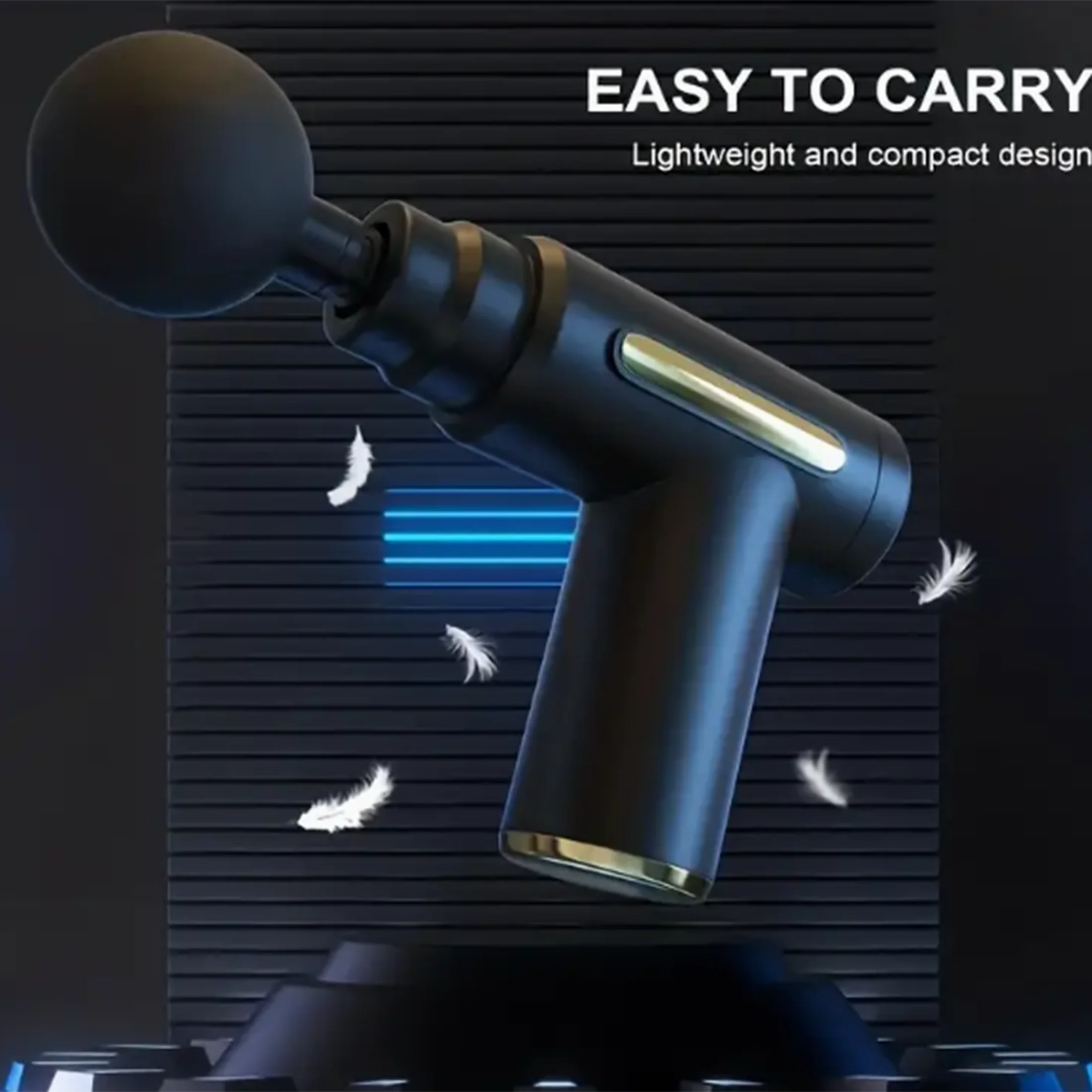 

Deep tissue muscle massage gun | Portable adjustable speed and light design for family relaxation+travel application