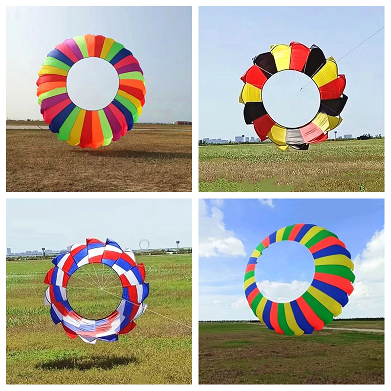 Nuovi aquiloni Anello volare divertimento all'aria aperta giocattoli gioco aquiloni mostrano ciondolo Paracadute mulinello per aquiloni kitesurf set grande aquilone Sport volo aquilone