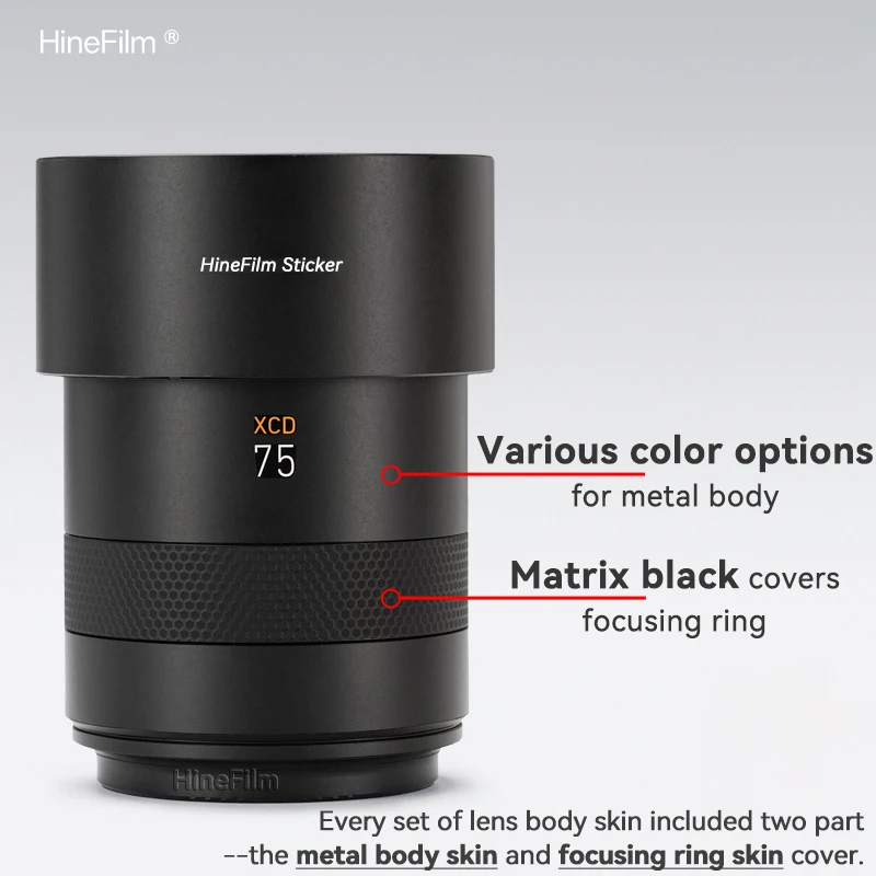 Customized Skin For Hasselblad xcd75p Lens Sticker for Hasselblad XCD 75mm F3.4 P Lens Decal Skin 75 3.4 Wrap Cover XCD75PF3.4