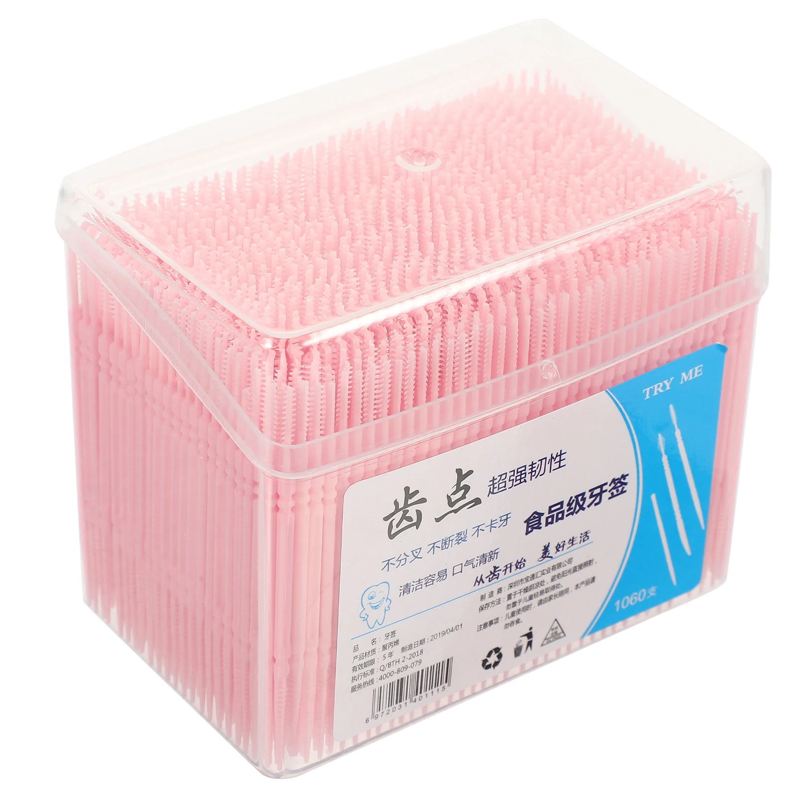 

1060pcs Disposable Toothpicks Plastic Interdental Cleaners Portable Travel Oral Hygiene Toothpick Picks